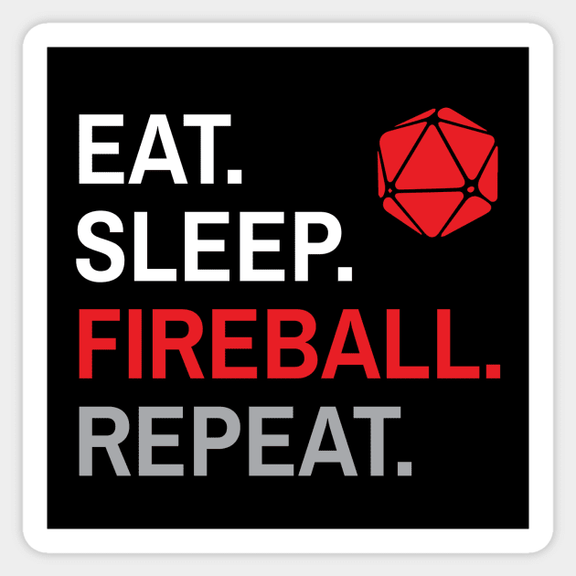 D&D Wizard Fireball Sticker by Sunburst